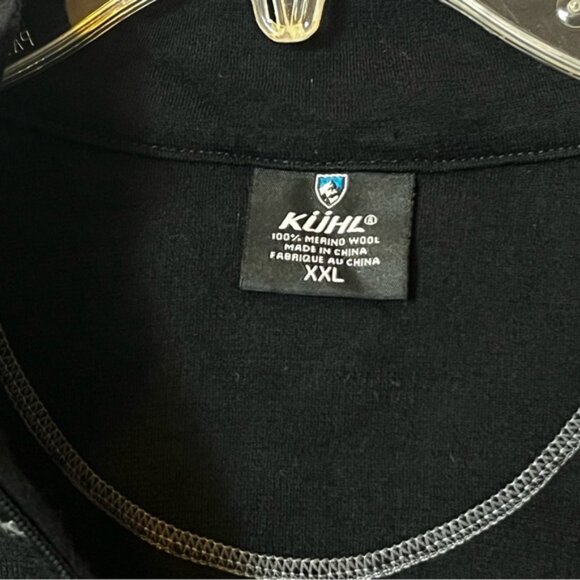 KUHL Men’s Revel Merino Wool 1/4 Zip Pullover Black XXL Gorpcore Activewear - Picture 6 of 8